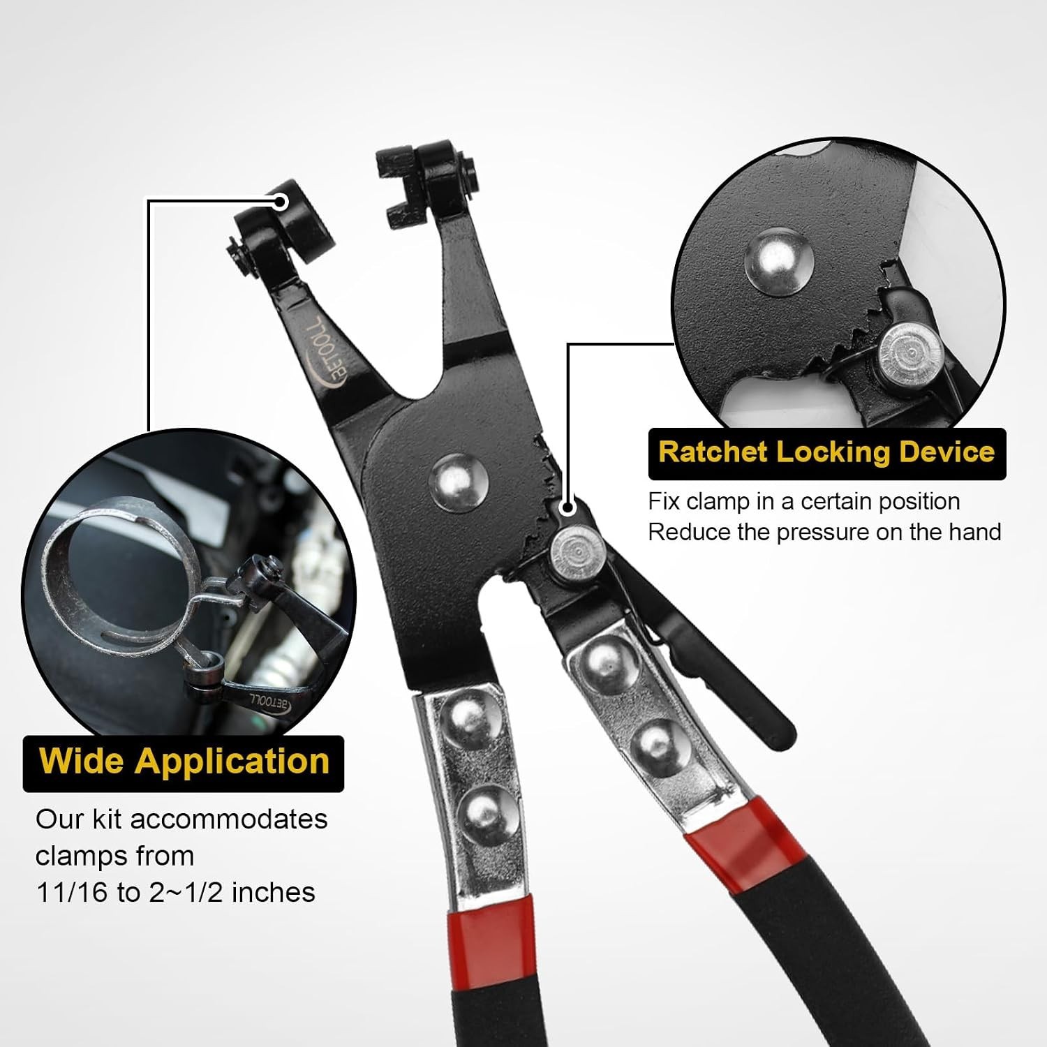 Carbon Steel Hose Clamp Tool Set for Radiator Heater Hose