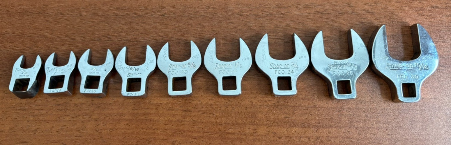 Snap On FCO12/14/18/20/22/24/26/30–3/8″ Drive SAE Open-End Crowfoot Wrench Set
