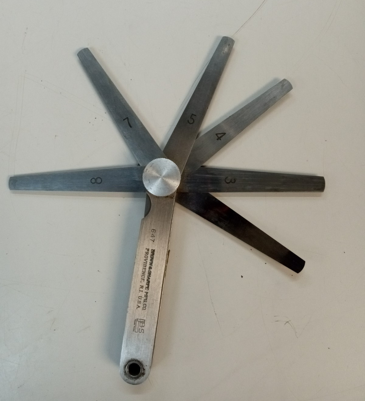 Brown & Sharpe Mfg co 647 feeler guage