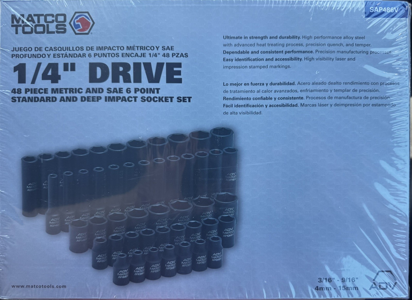 Matco 48 PC 1/4″ DRIVE Set SAP486V