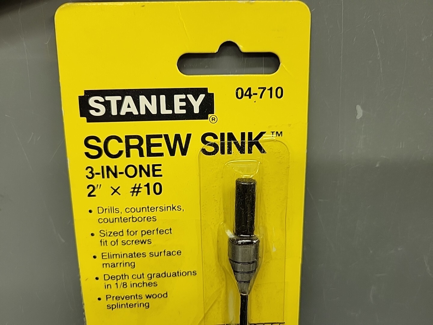 Stanley 04-710 3-In-One Screw Sink 2″ x #10 USA 1524A New Old Stock