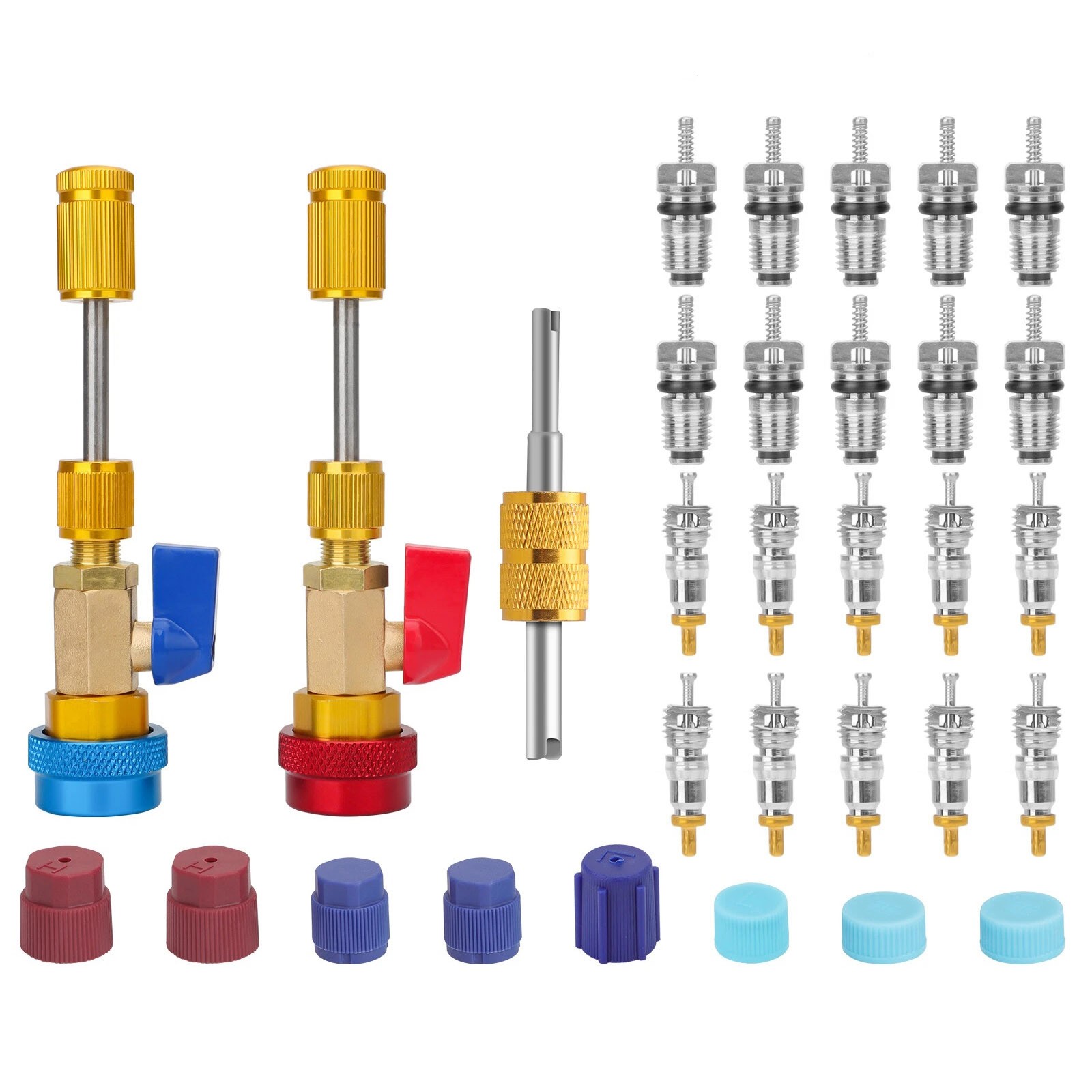 Professional Grade R134A Valve Core Removal Tool Set for Car Air Conditioning