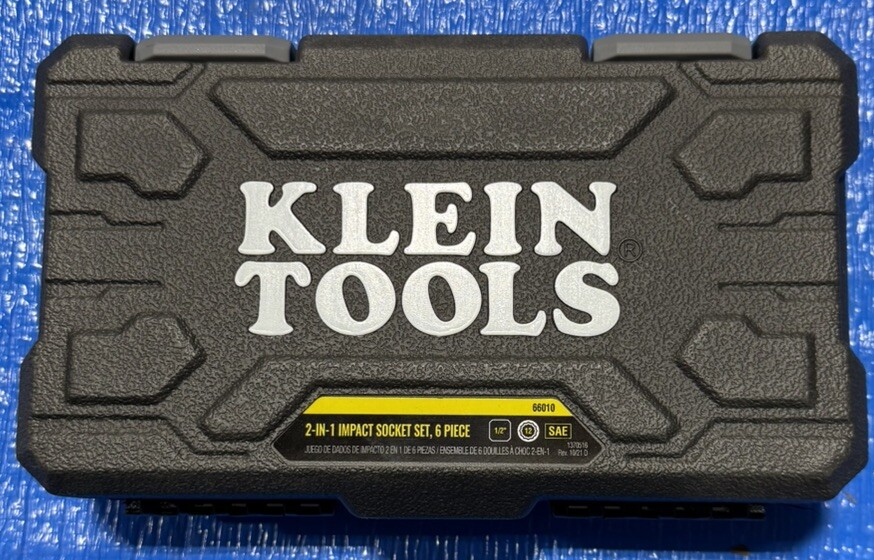 Klein Tools 6pc 1/2” Drive 2-In-1 Impact Socket Set SAE 3/8” – 1-1/8” 66010 NEW