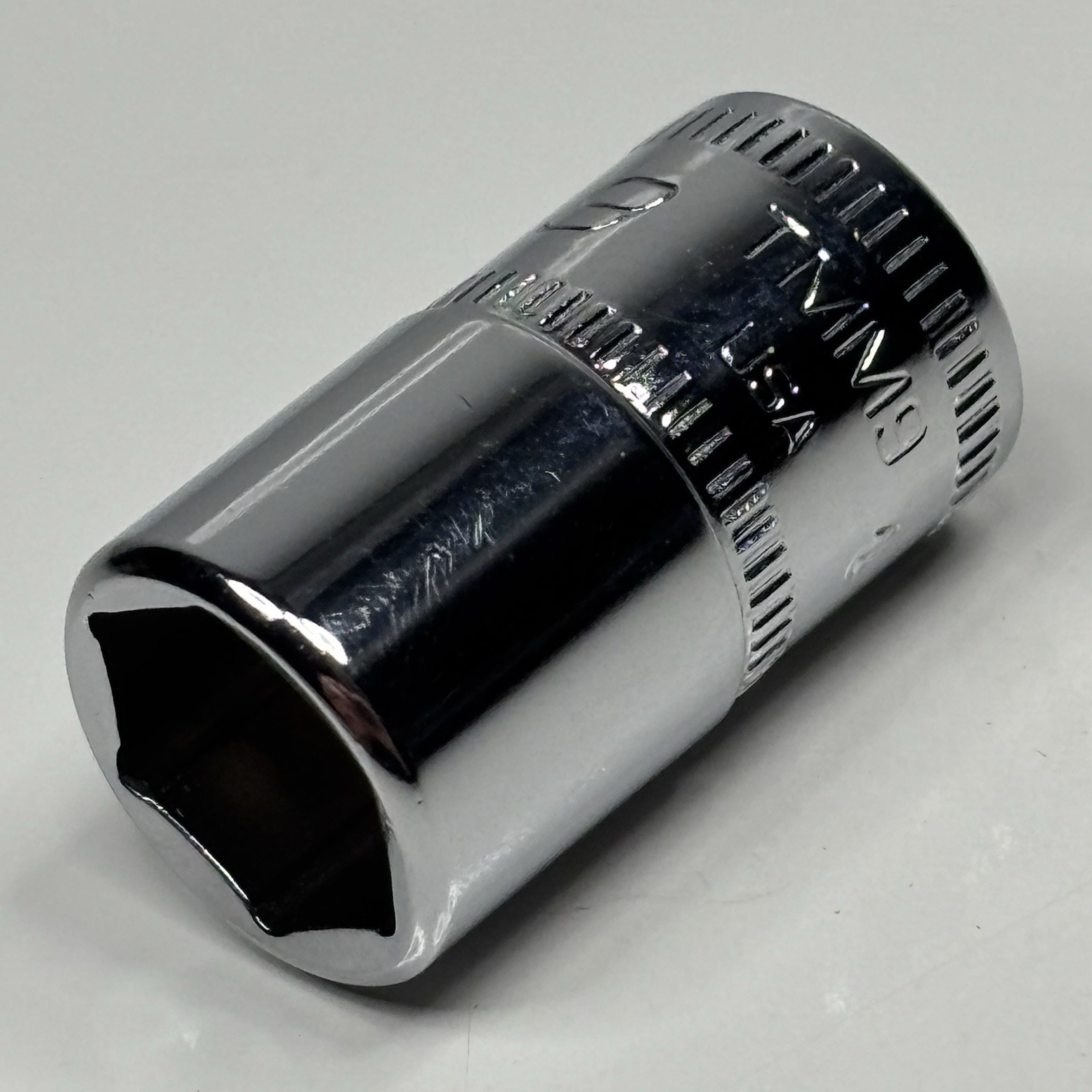 Snap On Tools TMM9 1/4 Dr 6Pt Metric 9mm Flank Dr Shallow Chrome Socket USA 2002
