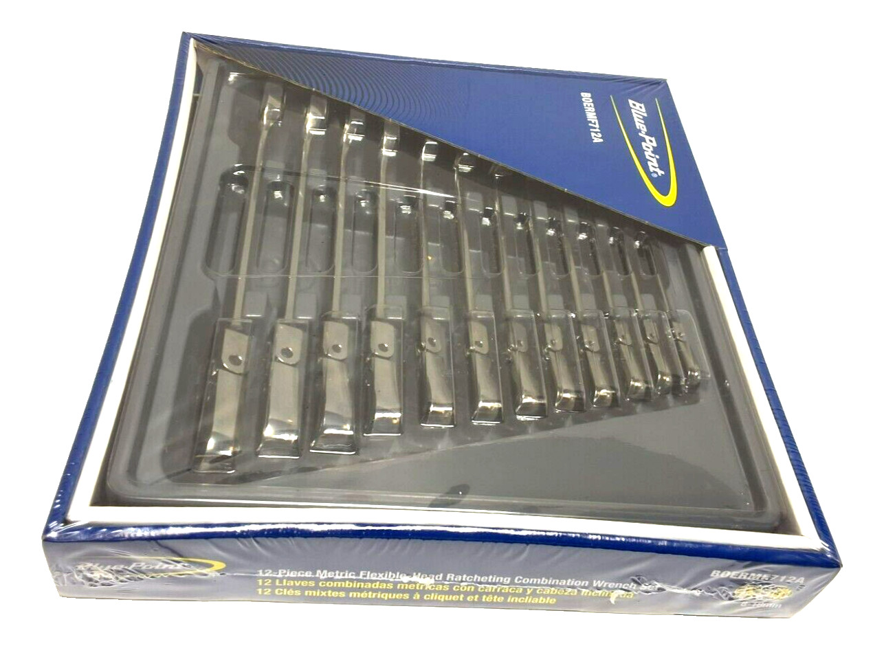 New Blue-point BOERMF712A 8 thru 19 mm 12-point box Flex Ratchet Wrench Set