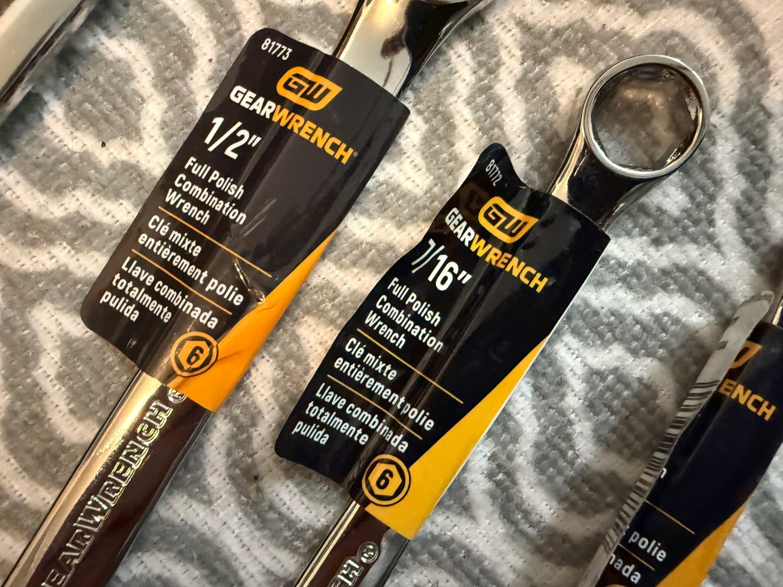 Gearwrench 11 Piece SAE 6 Point Open End Wrench set NEW with tags