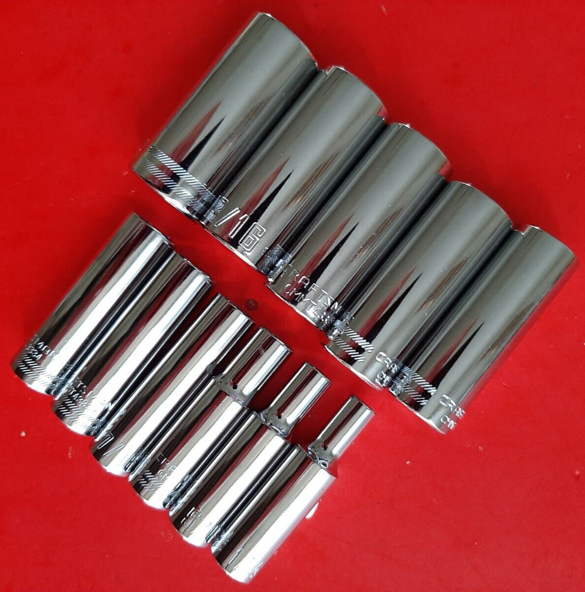 NEW Craftsman Tools 11 Piece 3/8″ Drive SAE 6 Point Deep Socket Set 1/4″ to 7/8″
