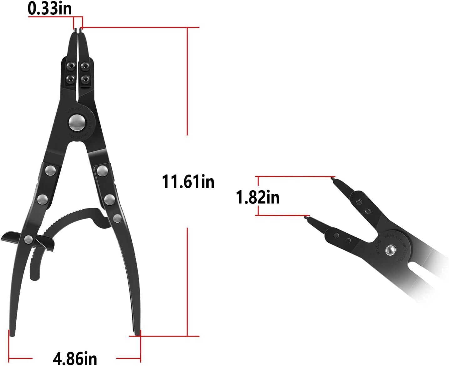 For Ford Super Duty Pickups 2007 and Newer Spindle Snap Ring Pliers 38700