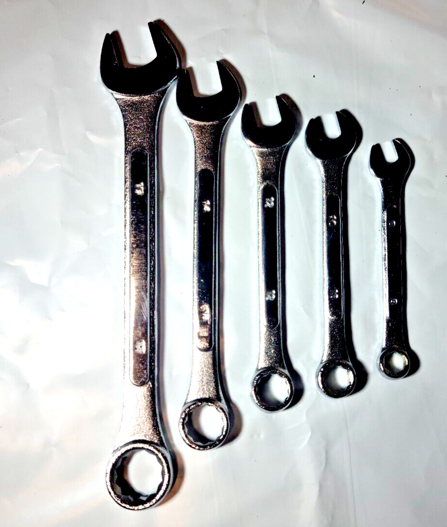 5Pcs. Metric Combination Wrench Set 8MM – 17MM With Pouch Free Shipping