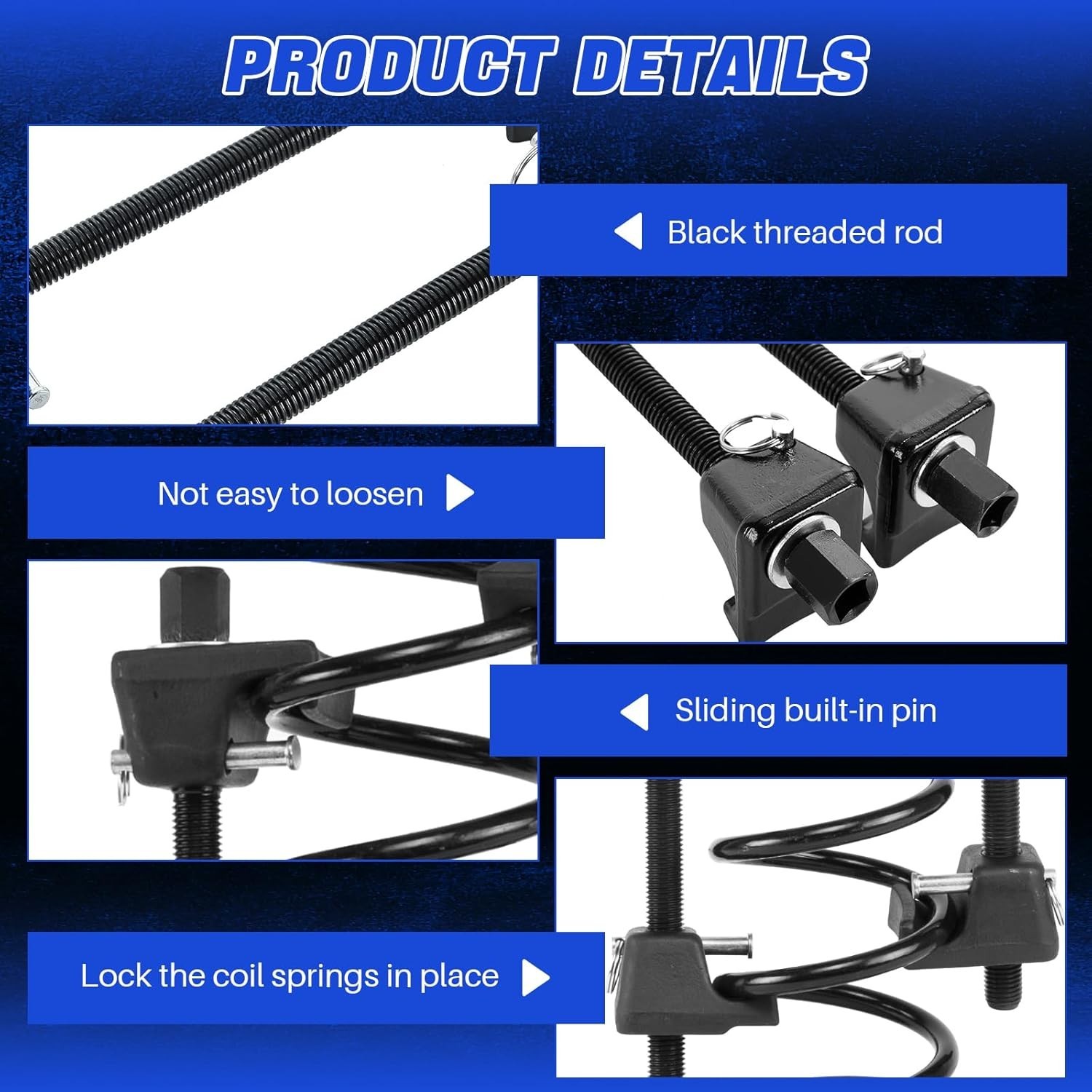 10.5in Range Coil Spring Compressor with Heat-Treated Materials and Storage Box