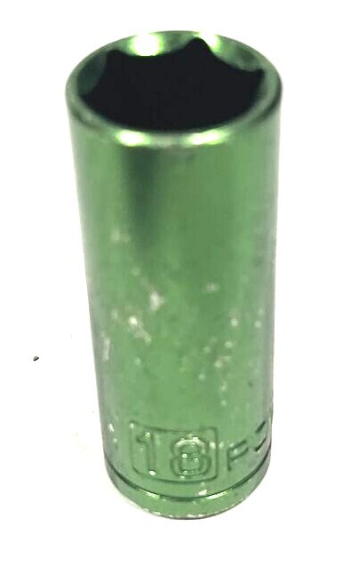 18mm Powerbuilt CR-V Socket 3/8 Drive Green (Lot of 28)