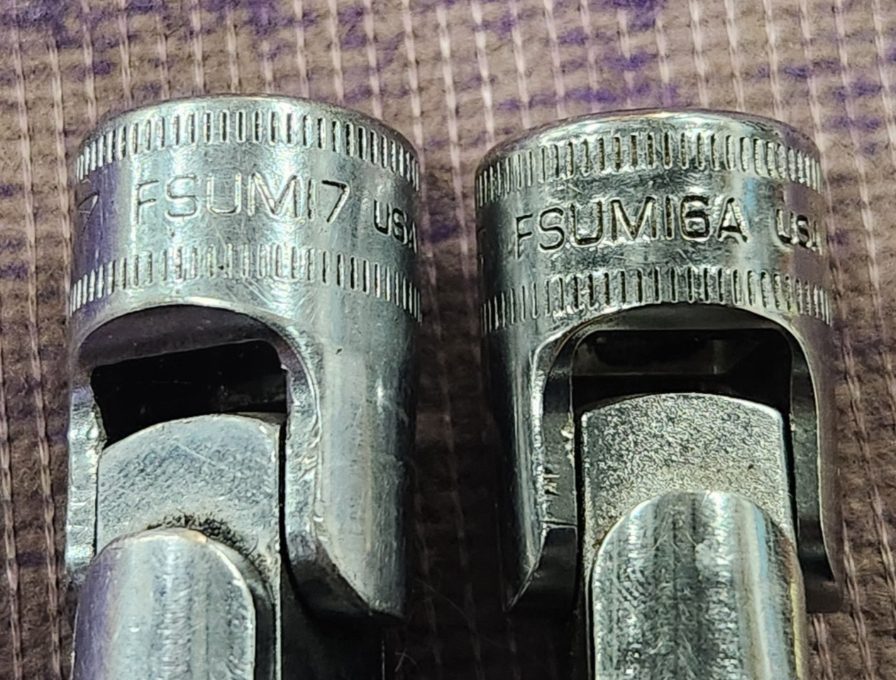 Snap On FSUM17 & FSUM16A 6 Point 3/8″ Drive Shallow Swivel Socket PAIR