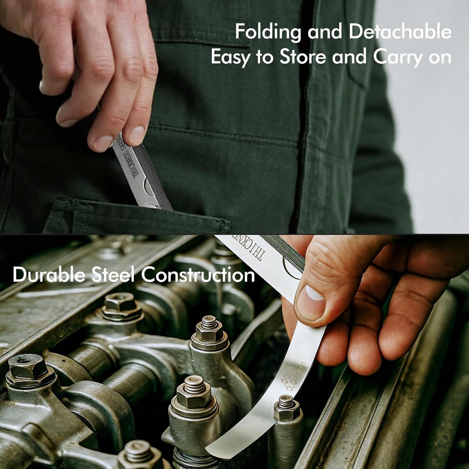 Compact & Flexible Feeler Gauge Set – Ideal for Automotive Maintenance & More