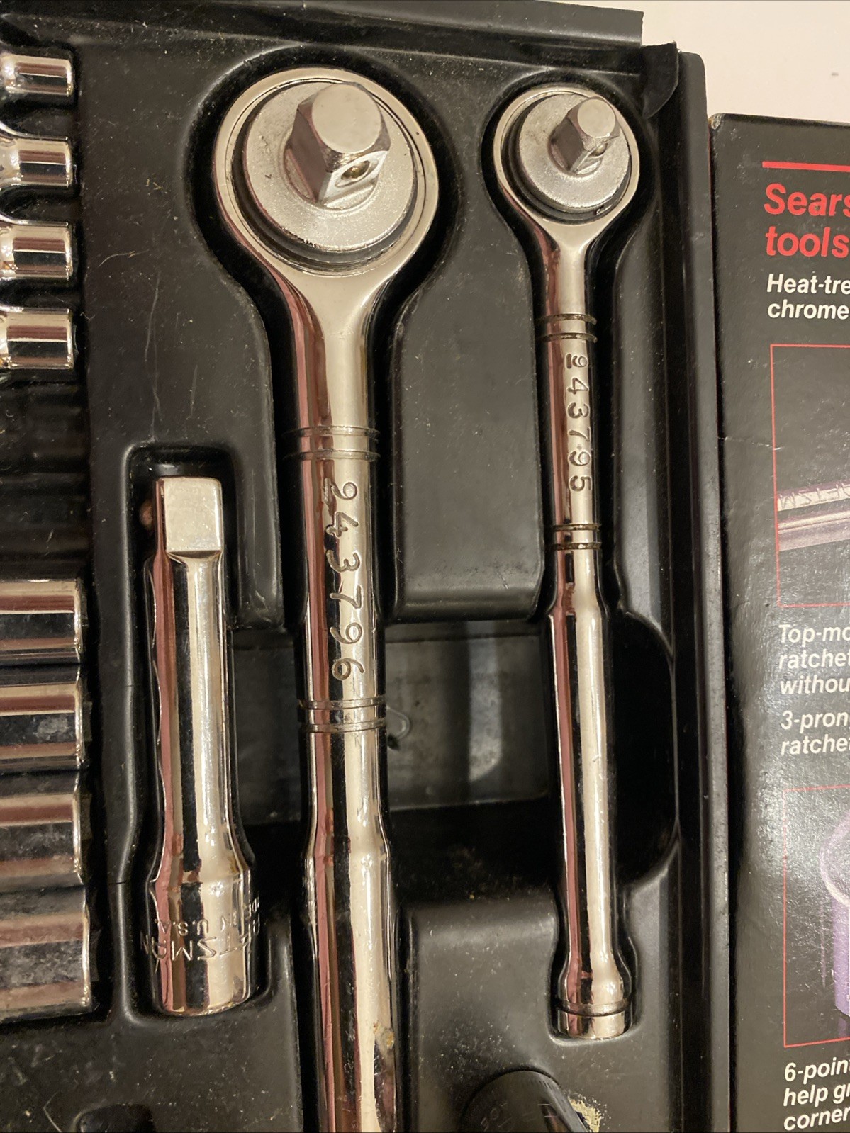 Vintage Craftsman 1/4” and 3/8” Socket Set Metric Standard