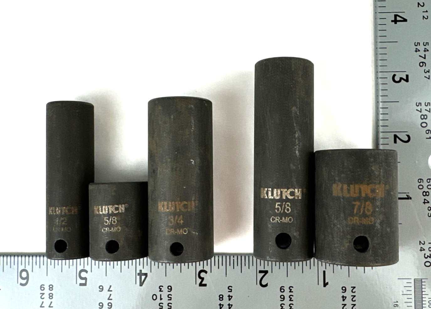 Vintage Klutch Impact Sockets, Chrome Molybdenum + 1 Expert by Mac, Free Ship