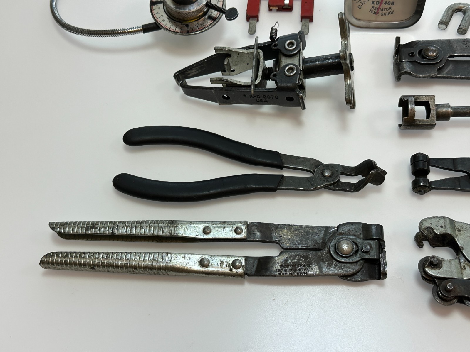 KD Tools USA +Xcelite/Mechanics 13pc Tool Pliers Set Lot, Chain Cutter, Hose, ++