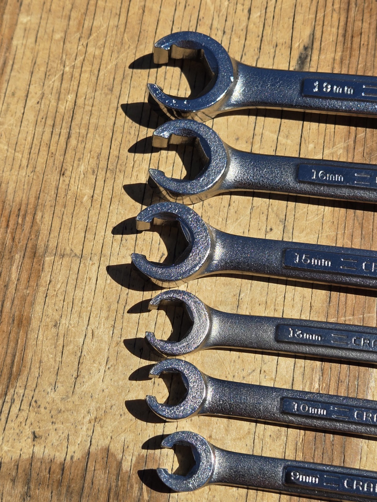 Vintage Craftsman 6pc METRIC Flare Nut Line Wrench Set VA 9mm-21mm USA EUC
