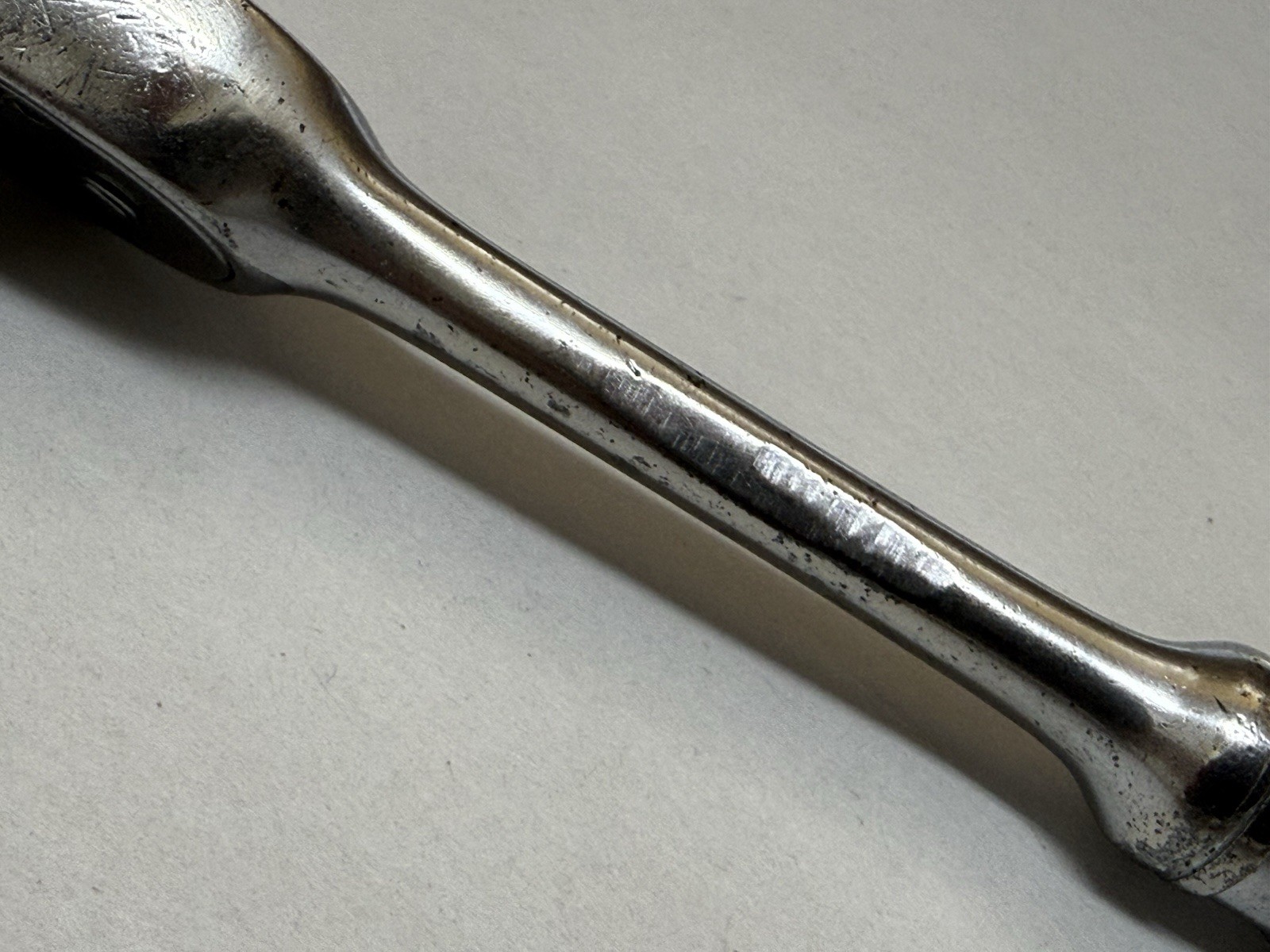 1963 Snap-On USA 3/8″ Drive Ratchet Flat Neck Standard Length F-71-D