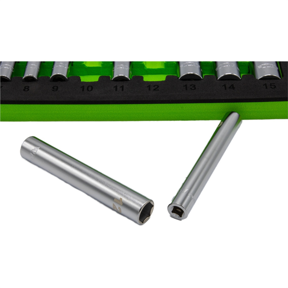 VIM Tools 9 Piece 1/4 Inch Extra Deep 6 Point Metric Socket Set – 1/4 Inch Drive