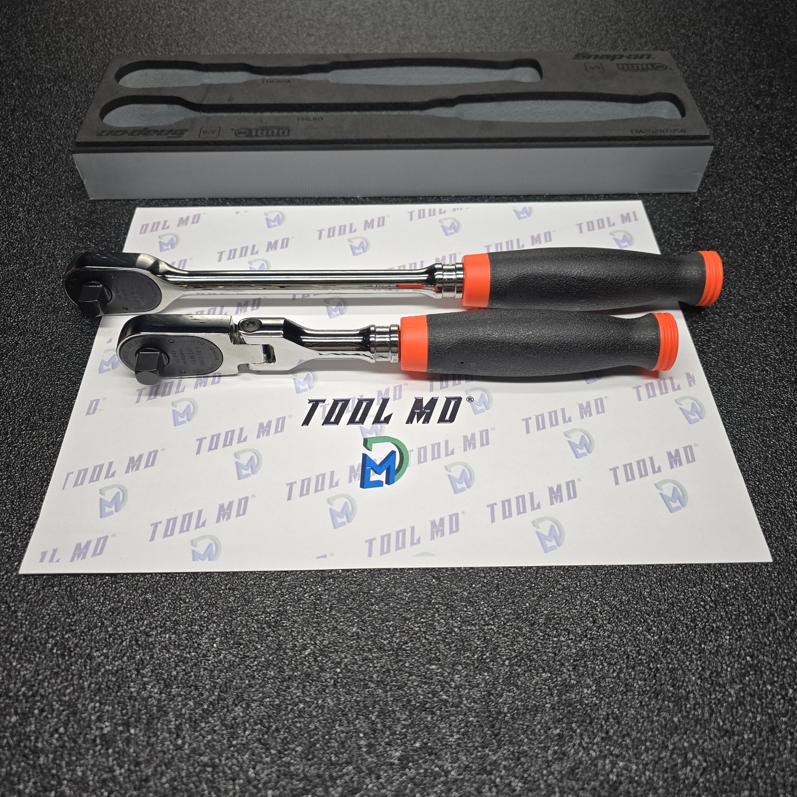 Snap-on Tools USA ELECTRIC ORANGE 2pc 3/8″ Drive 100 Tooth Cynergy Ratchet Set