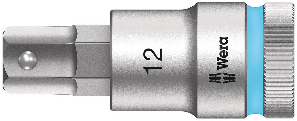 Wera 003826, 8740 C HF Zyklop Bit Socket, 1/2″ Drive w/Holding Function, 12x60mm