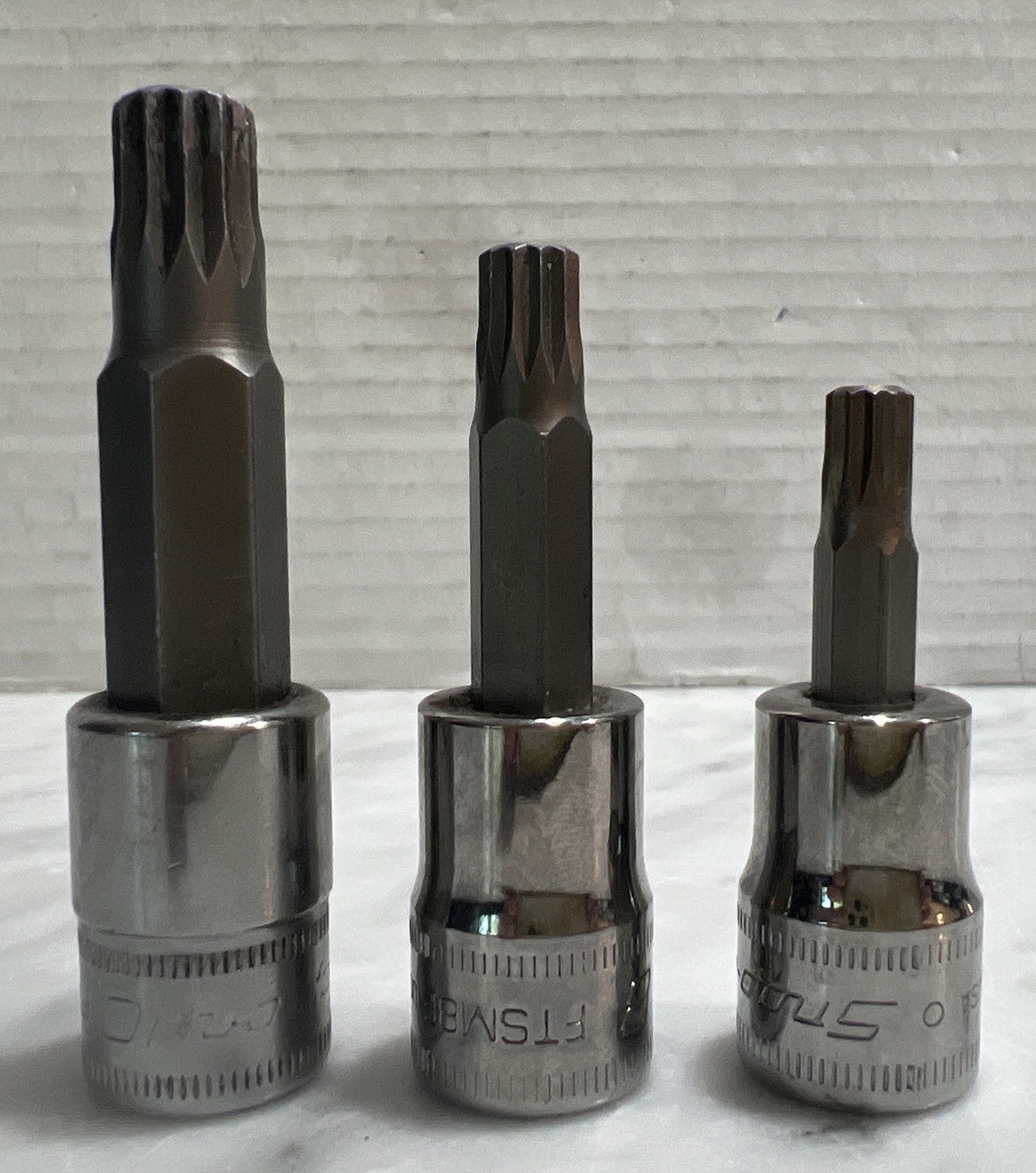 Snap On Set 3 Metric Triple Square 3/8” Drive 6mm 8mm 10mm FTSM6E FTSM8E FTSM10E