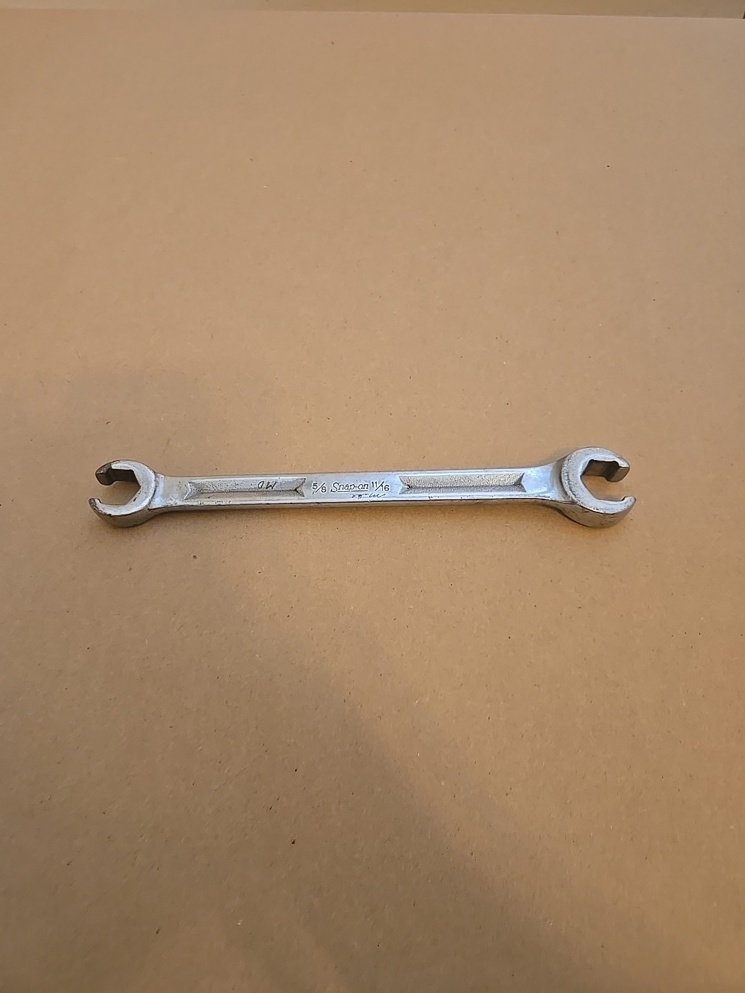 Snap On 5/8″-11/16″ 6PT SAE Chrome Flare Nut End Wrench USA RXH2022S