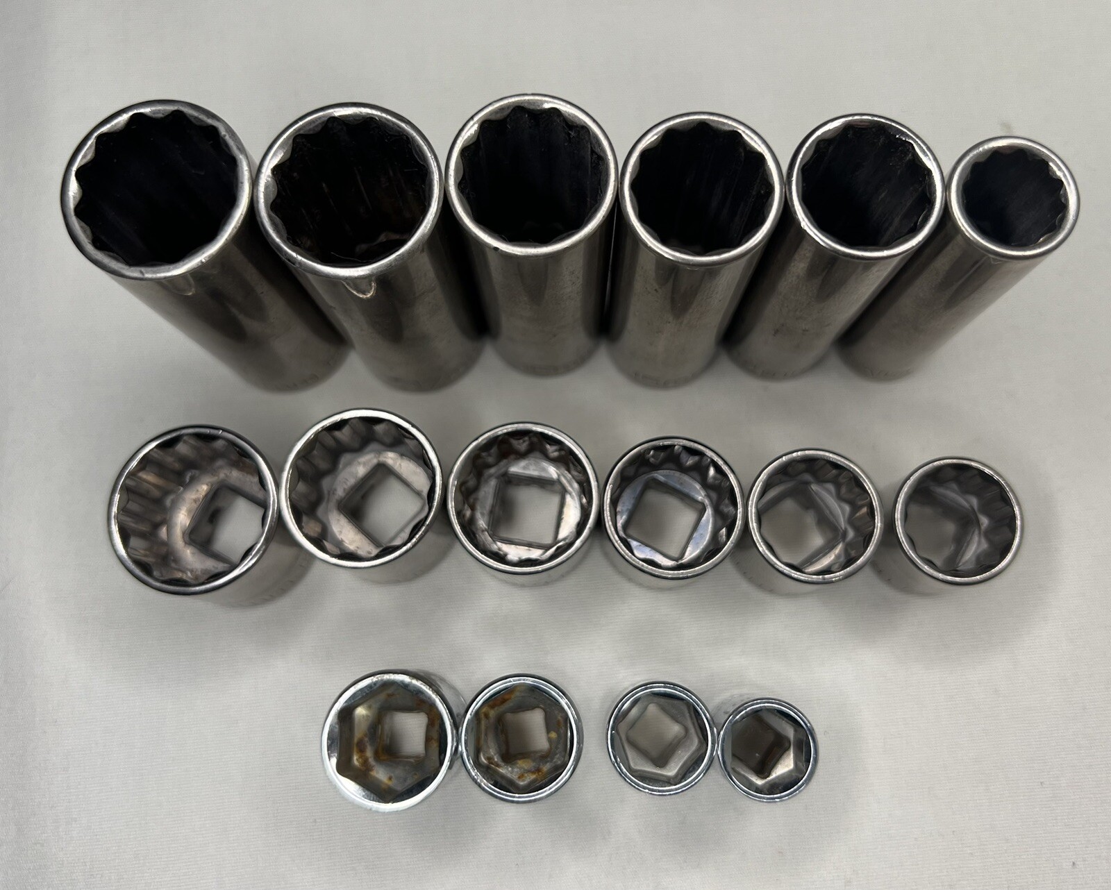 16 Various Kobalt Metric Sockets 10, 11, 13, 14, 15, 16, 17, 18, 19mm