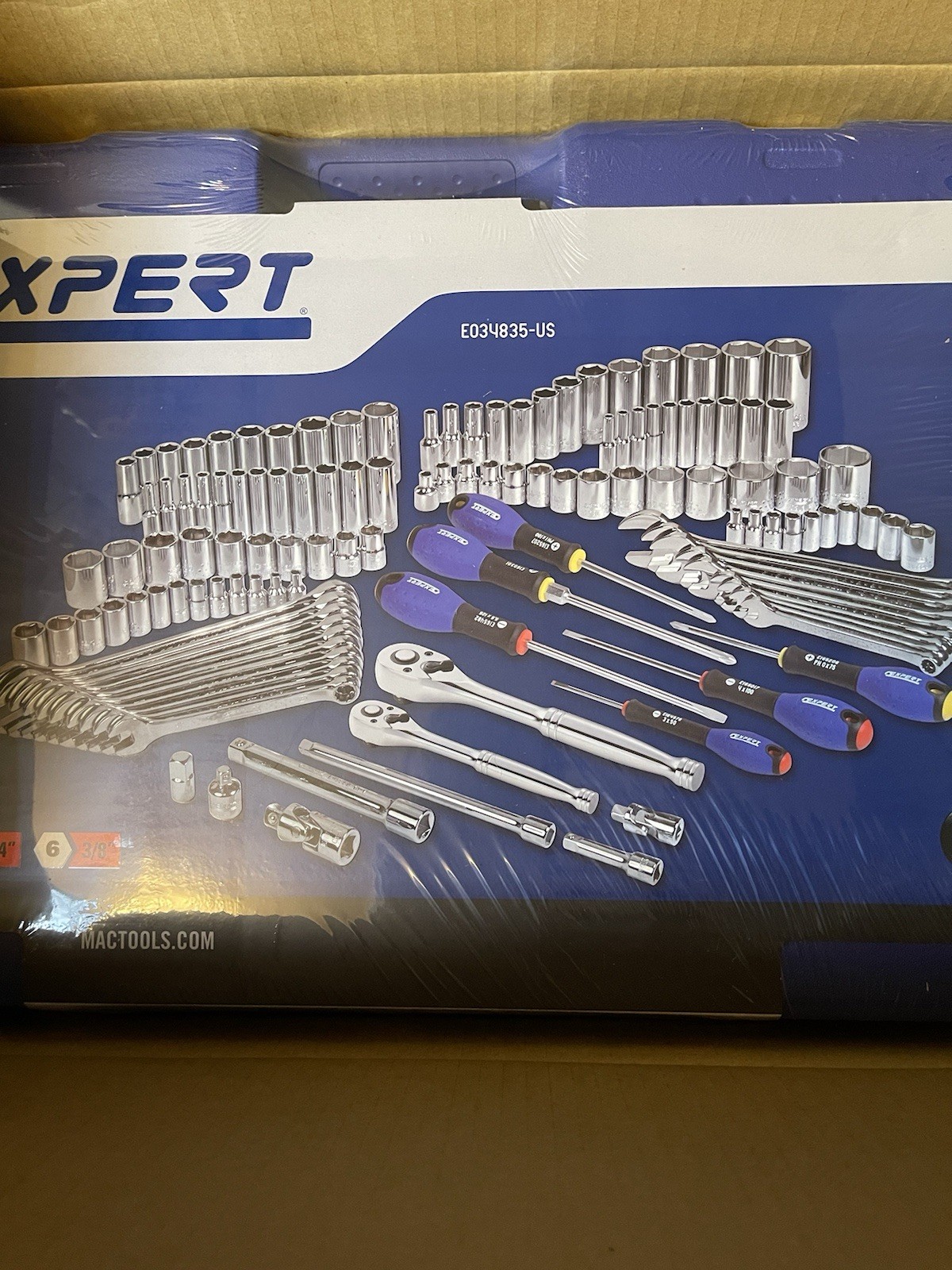 Expert Mac Tools E034835-US 126pc 1/4& 3/8”Dr Master Set -6&12pt*Full List Below