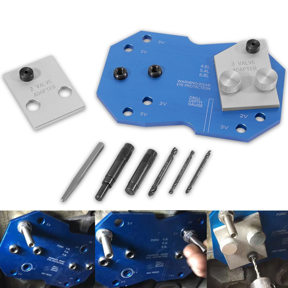 68500 Manifold Drill Template for Ford 2V & 3V 4.6L 5.4L 6.8L V10 Exhaust Tool