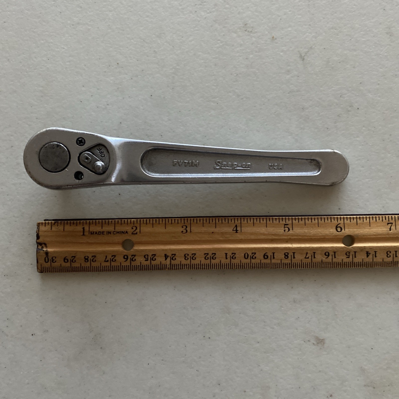 VINTAGE SNAP ON FV 71M 3/8”Ratchet USA Missing Screw Owners Marks Works Fine