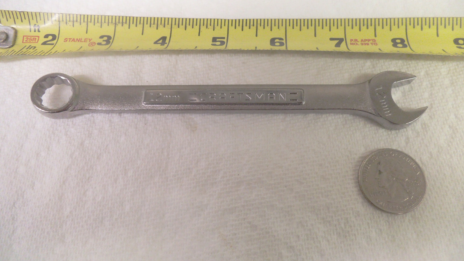 Craftsman USA made 12mm 12pt combination wrench, V inverted V, 42916, nos
