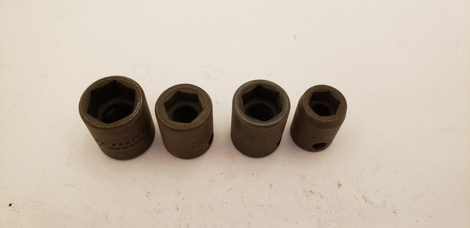 PROTO 7215M, 7213M, 7212M 7210M 3/8″ DRIVE IMPACT SOCKETS, 15 13 12 10mm 6PT NNB