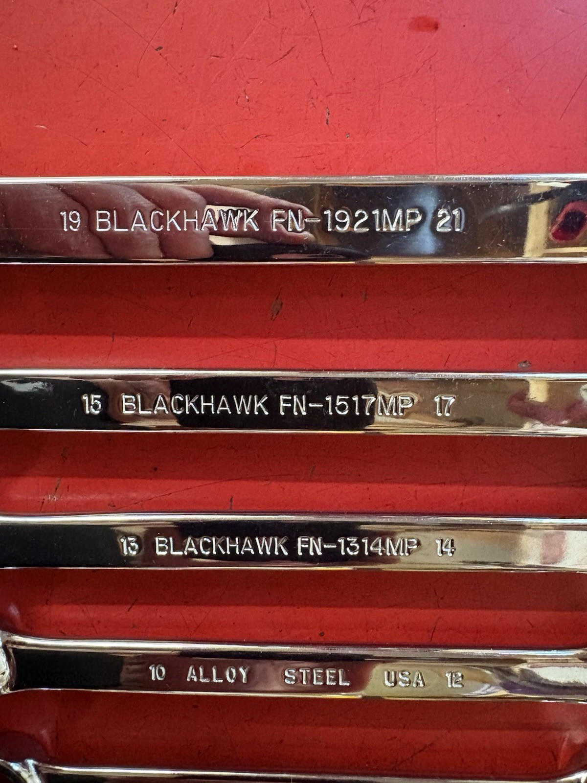 Blackhawk 5 Piece Metric Flare Nut Wrench Set Full Polish 10mm to 21mm