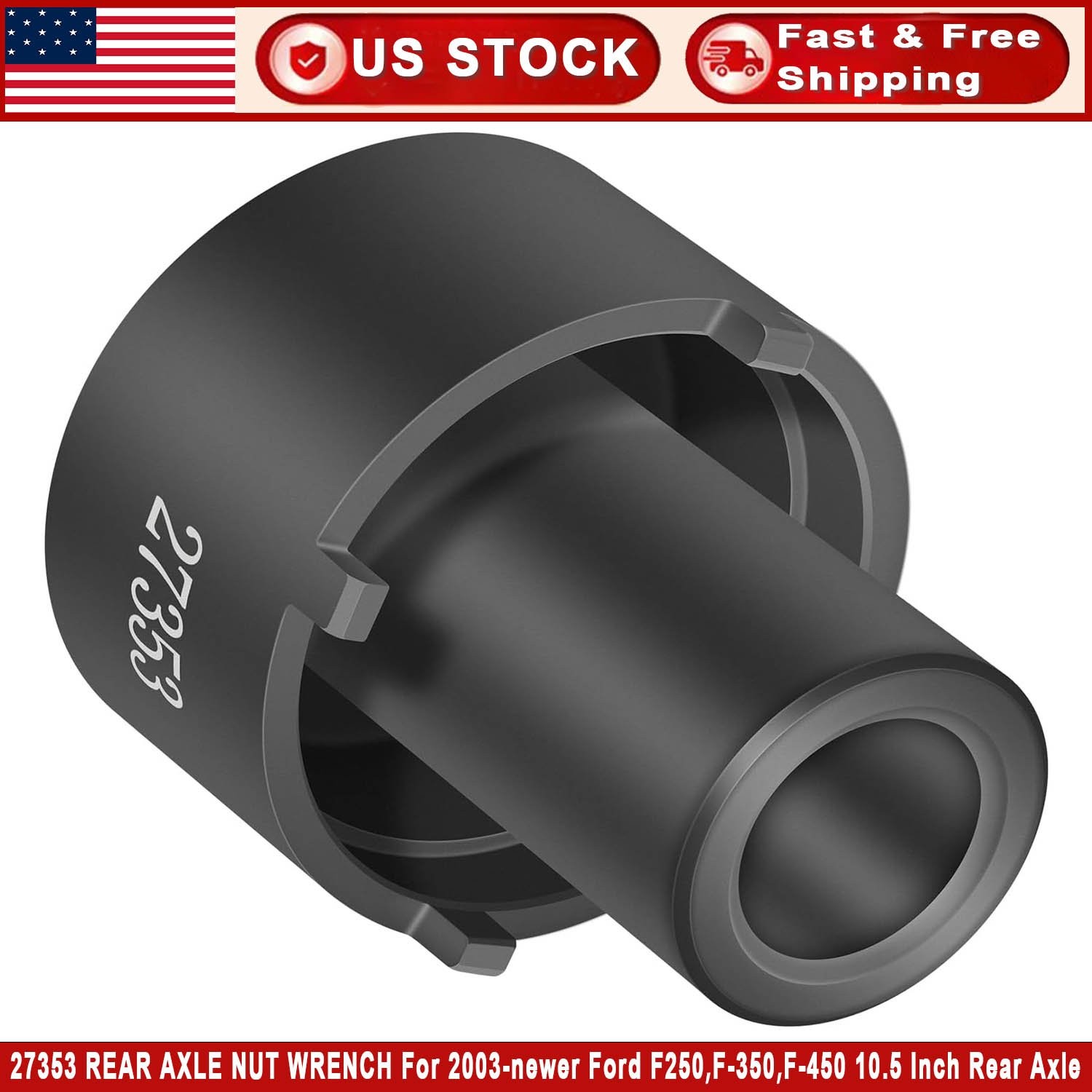 For Ford F250 F350 F450 4 Lug Spindle Socket Wrench 27353 Rear Axle Nut Wrench