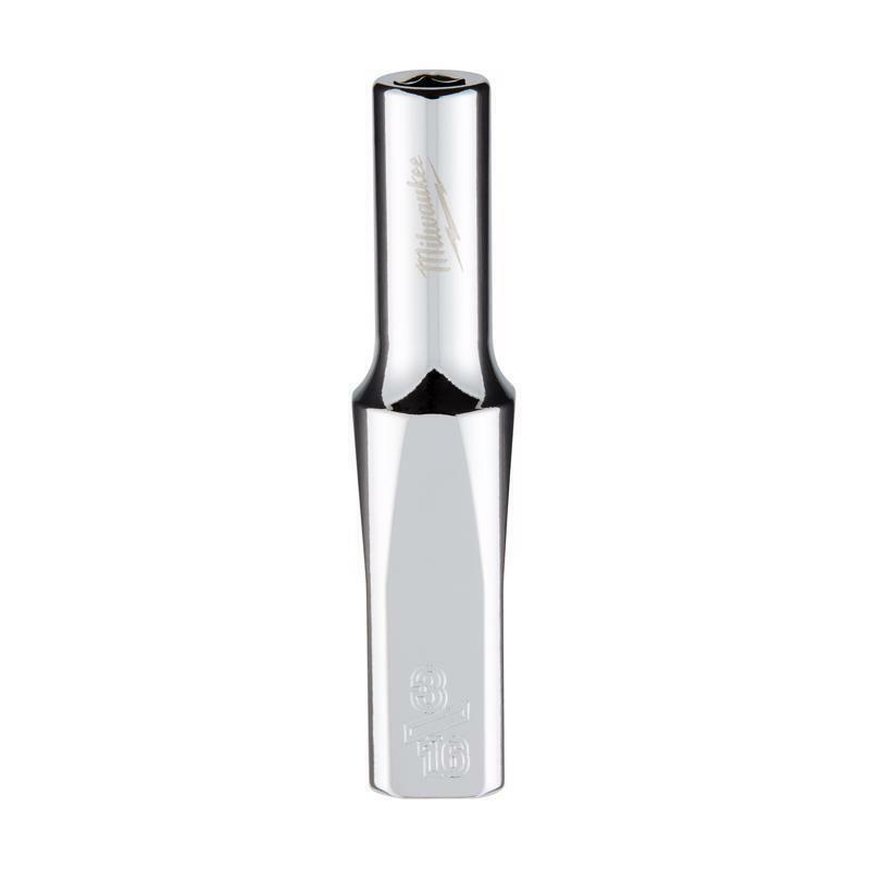 Milwaukee 3/16 in. X 1/4 in. drive SAE 6 Point Standard Deep Socket