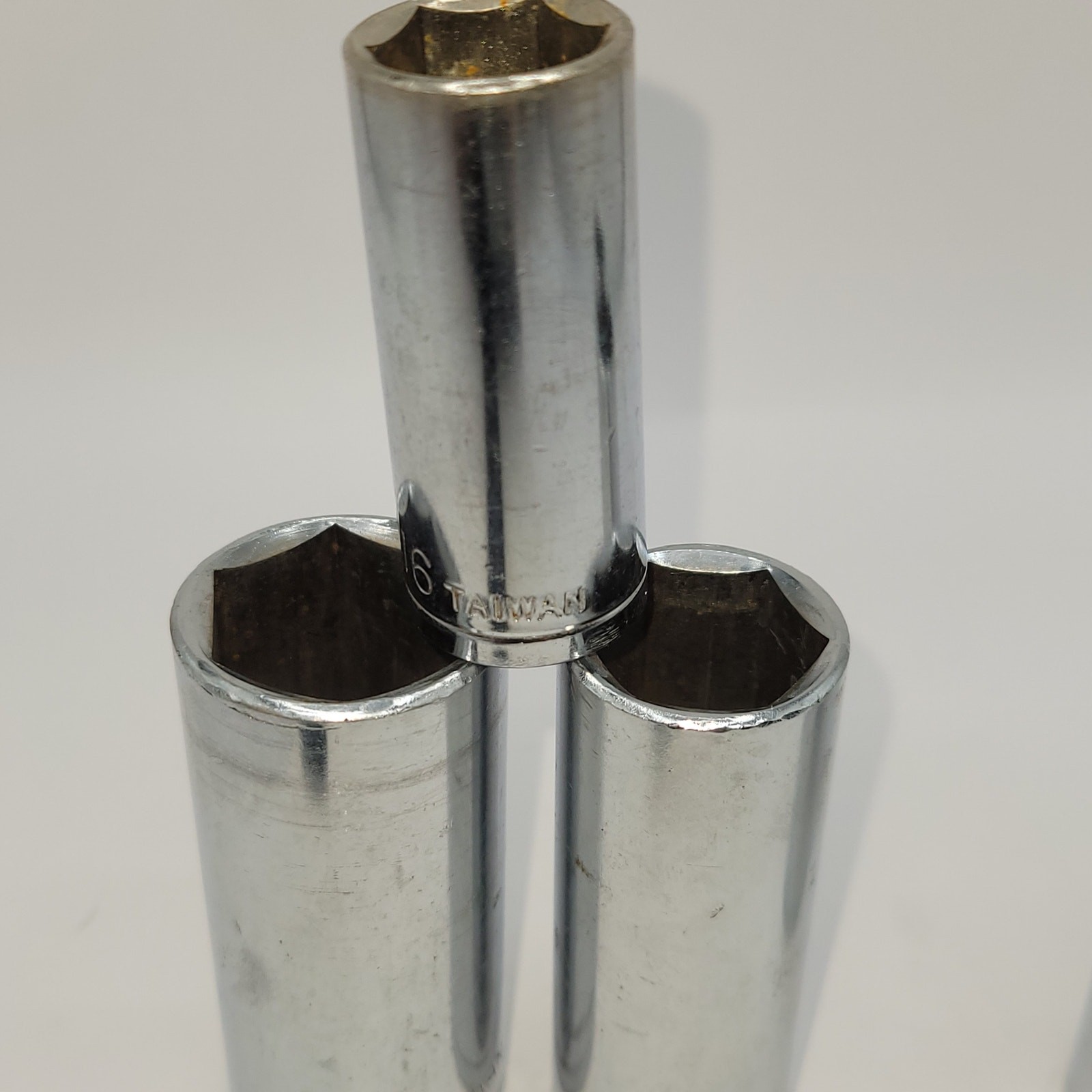 6 3/8″ drive – 6 point deep sockets – Taiwan SAE *see description for sizes