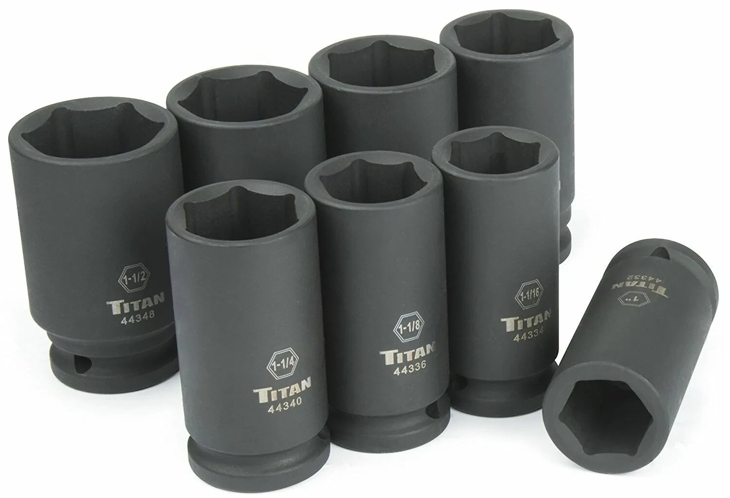 8 Piece 3/4 Inch Drive SAE Deep Impact Sockets