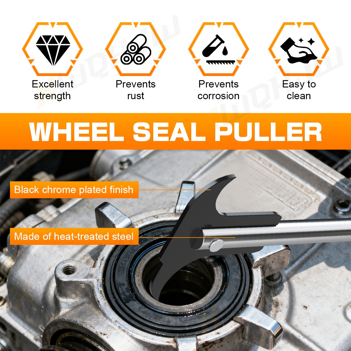 Black Seal Puller Tool -High Hardness Heat Treated Steel Oil Seal Removal Tool