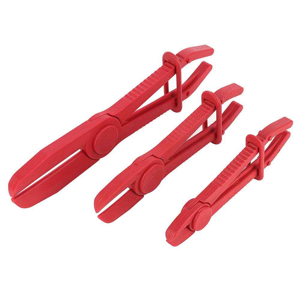 3Pcs Flexible Hose Clamp Set Clamping Pliers Radiator Brake Fuel Pipe Tools