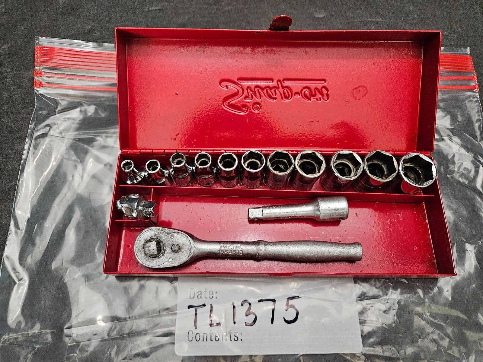 SNAP ON TOOLS 1/4″ DRIVE METRIC 14 PC 14MM-4MM NO 8MM #GM-70-M RATCHET W/CASE