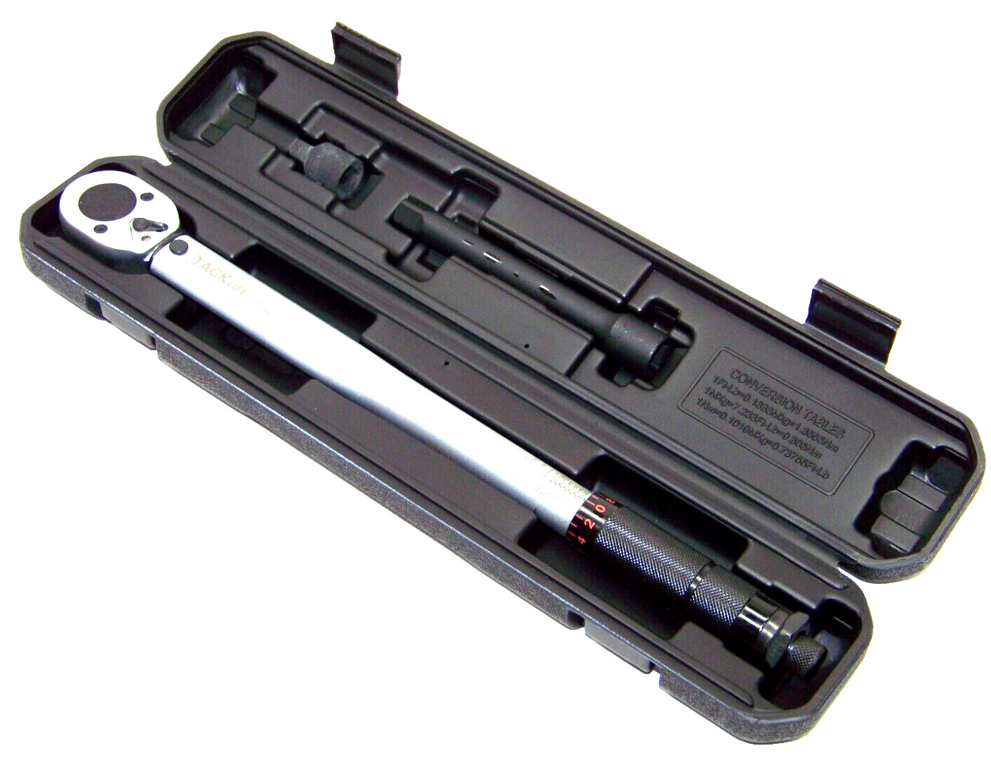 3pc 1/2 » Drive Click Torque Ratcheting Wrench Handle Extension Bars Tacklife