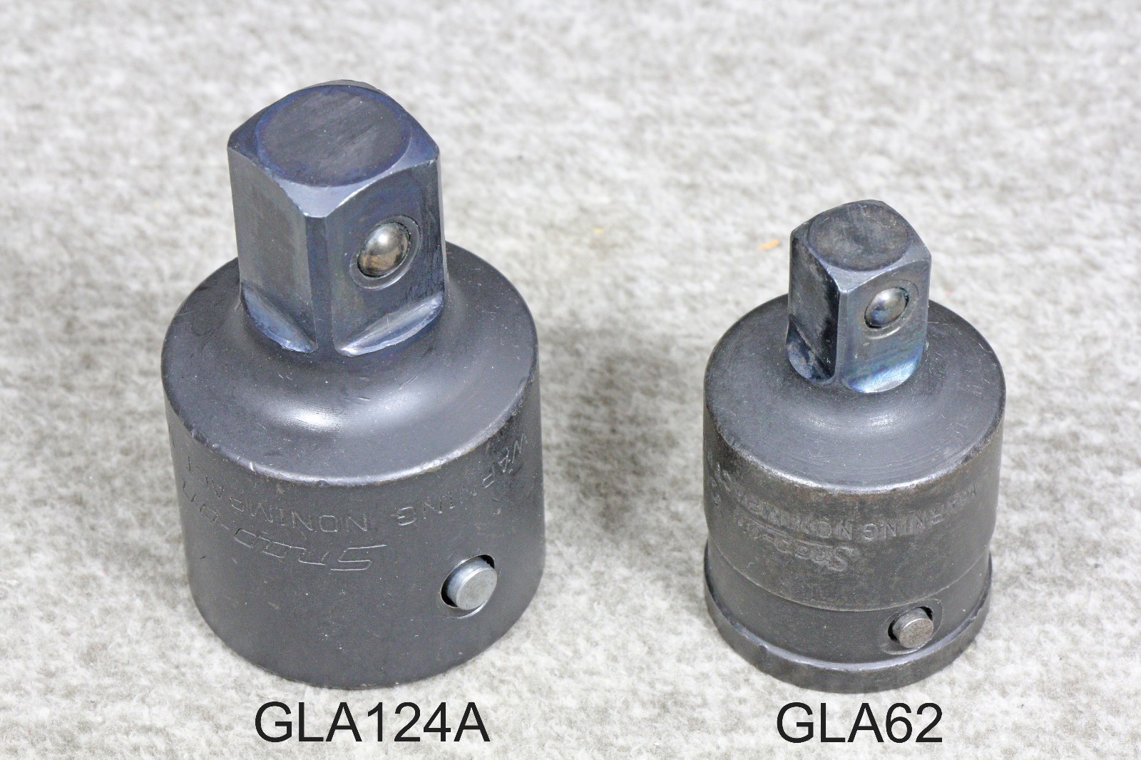 Snap on GLA124A & GLA62 1″ & 3/4″ Drive Non Impact Adapters
