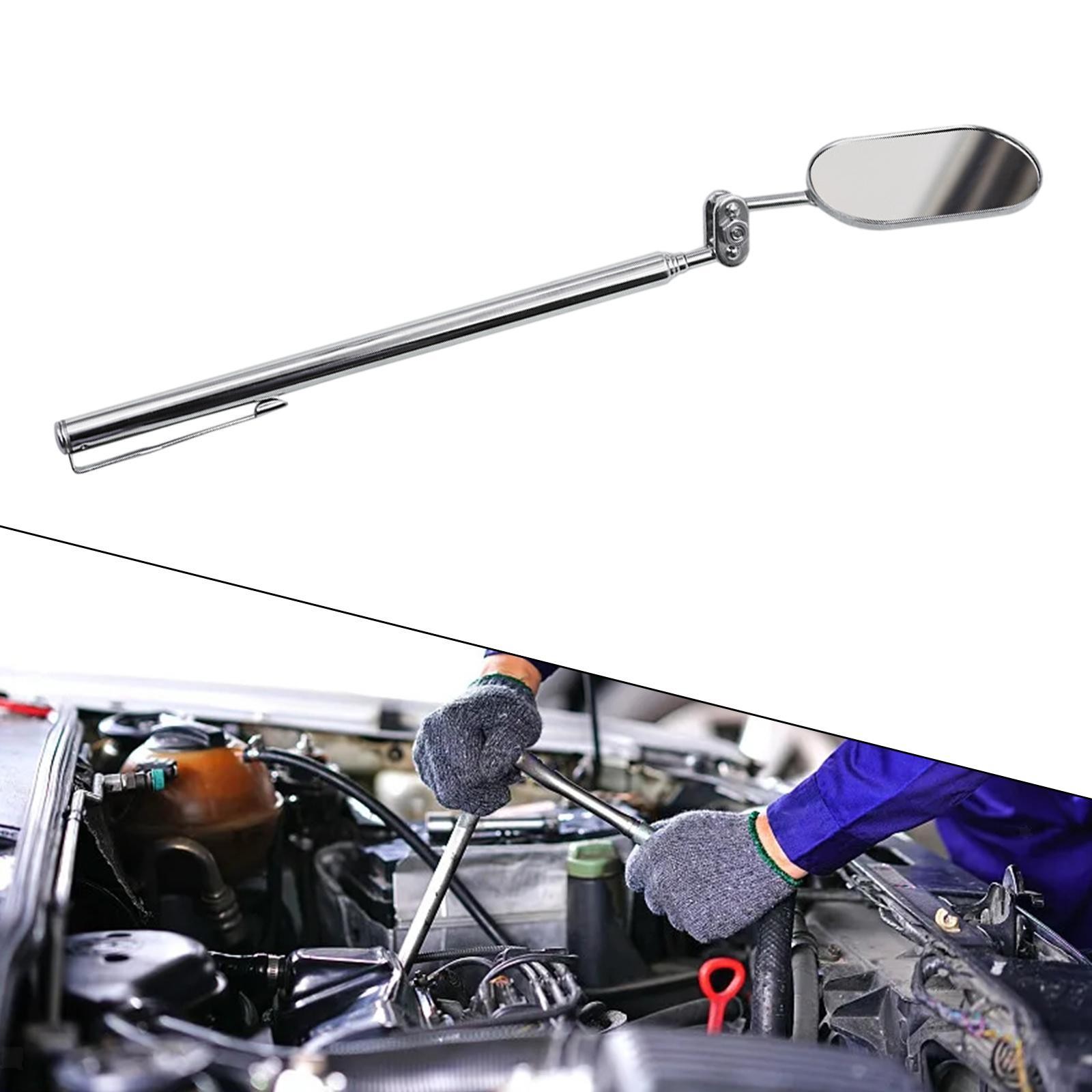 Telescoping Inspection Mirror Metal Car Repair Tool Mechanics Mirror