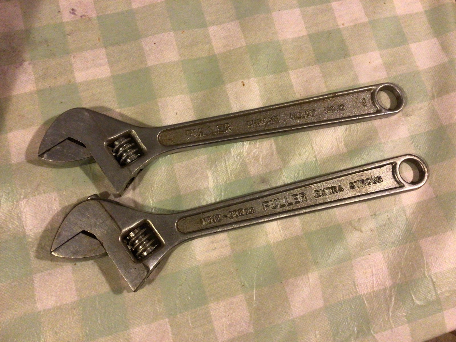 FULLER 12″ ADJUSTABLE SPANNER x 2 – FORGED CHROME VANADIUM – MADE IN JAPAN