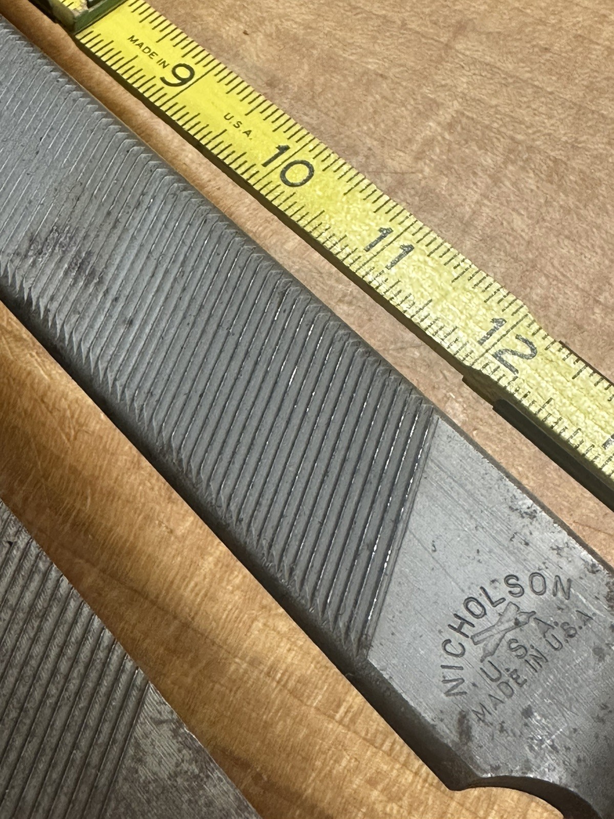 (4) Lot Nicholson Heller USA Bodifile 14”auto body Tool file lot Dent Ding Rasp
