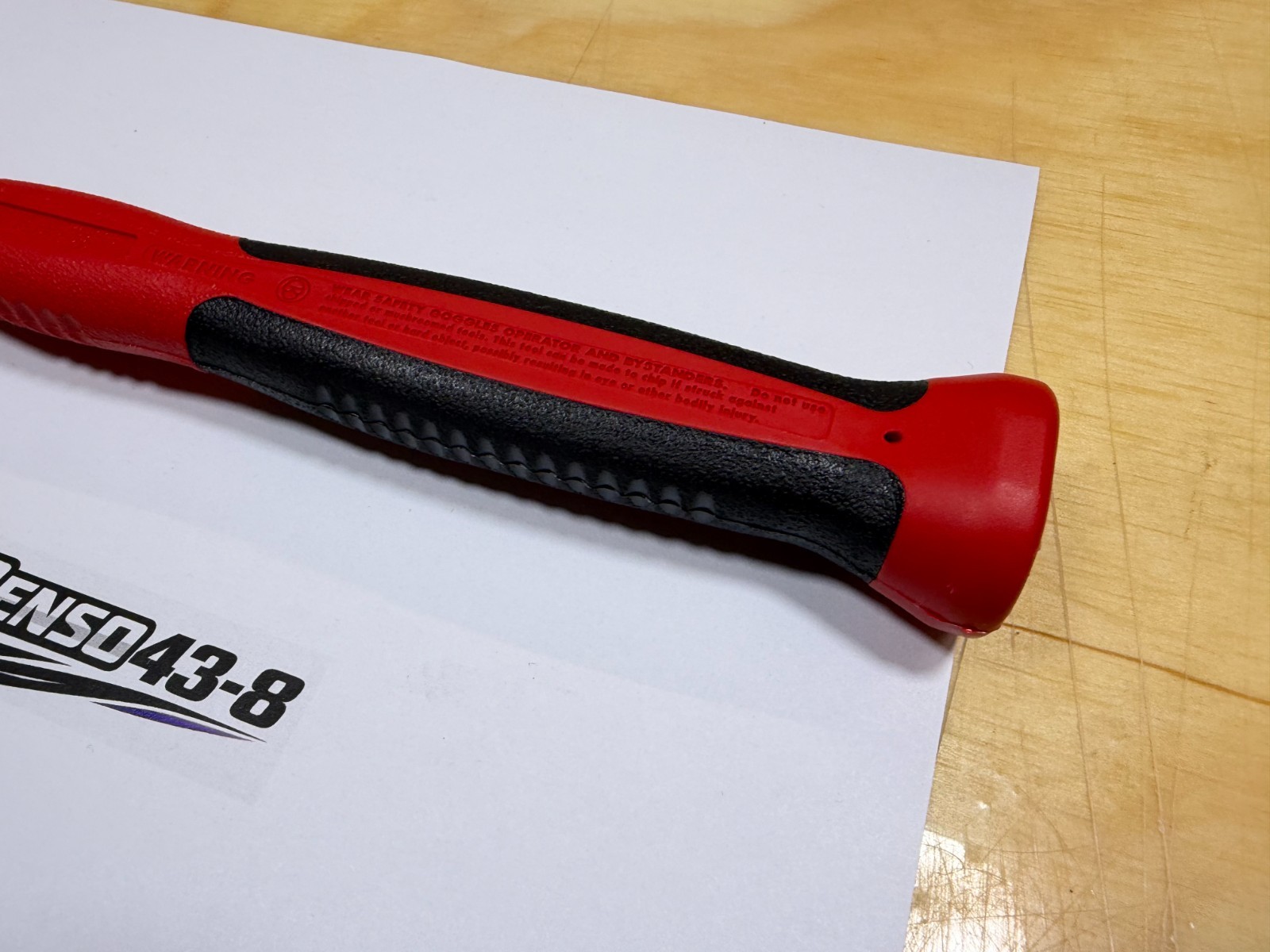 Snap-on Tools USA NEW RED 8oz / 225g Soft Grip Dead Blow Hammer HBBD8
