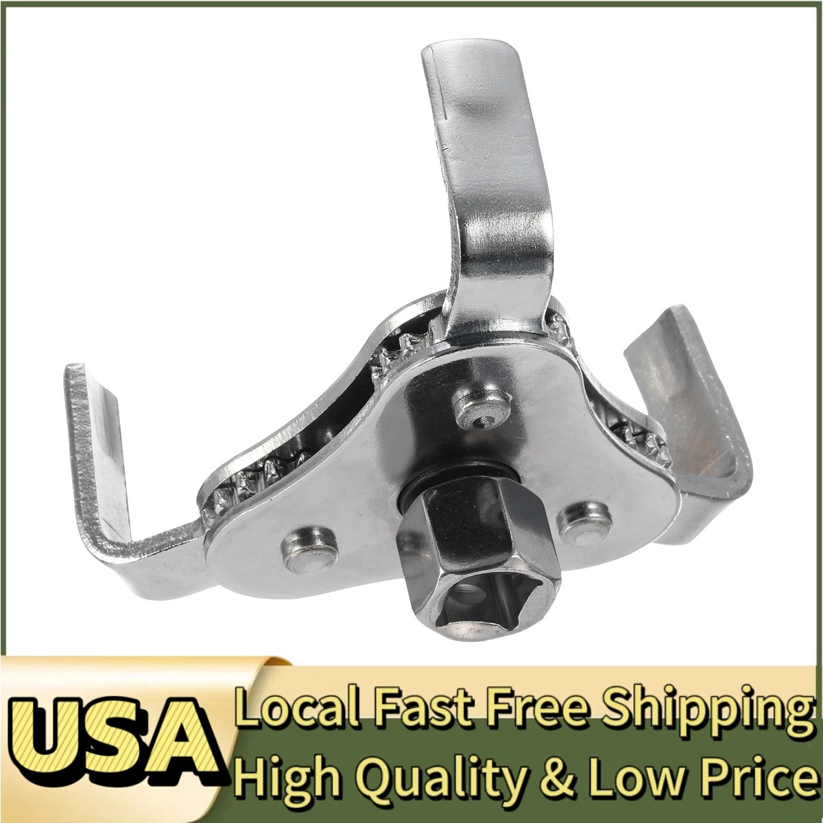 Oil Filter Wrench Wrench 3 Jaw Adjustable Oil Filter Removal Tool 1/2″