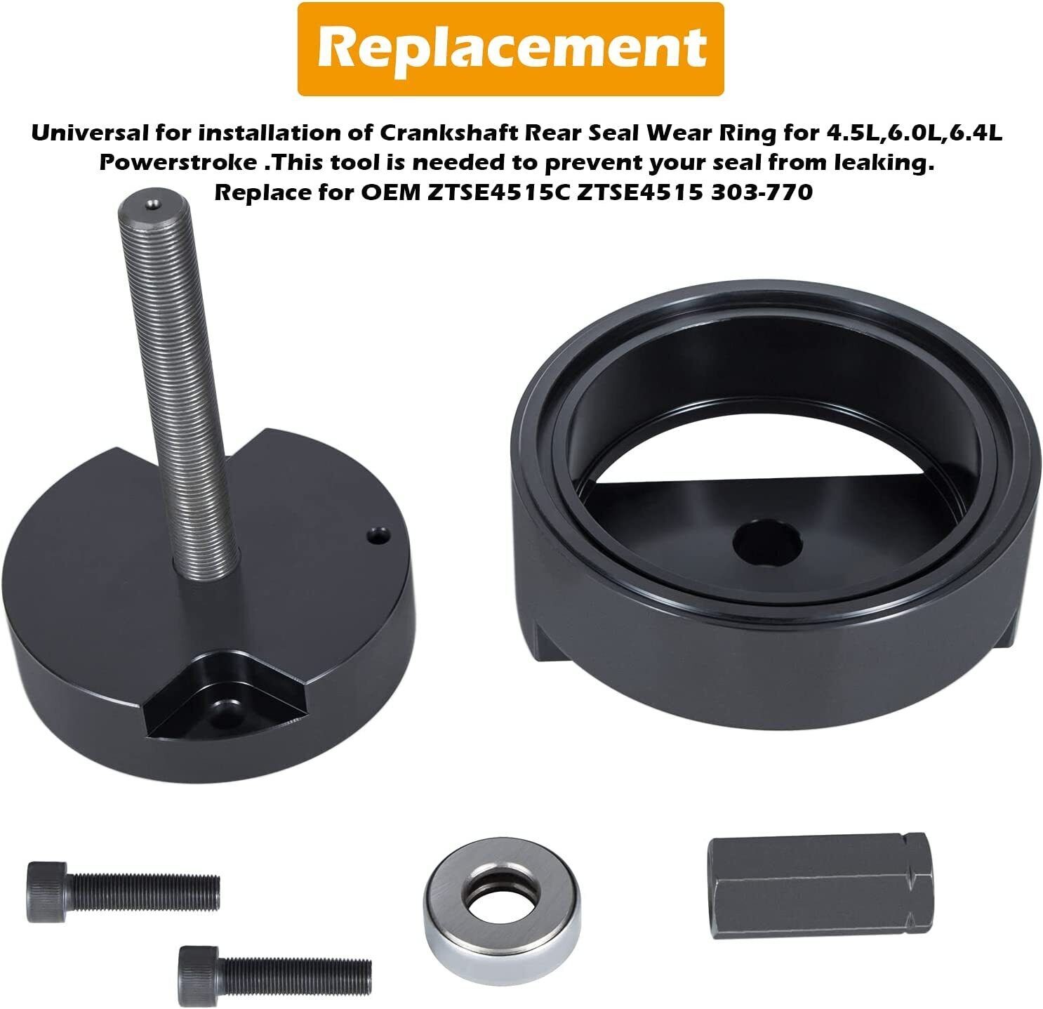 Crankshaft Rear Main Seal Installer Tool 303-770 for Ford 6.0L 6.4L Powerstroke