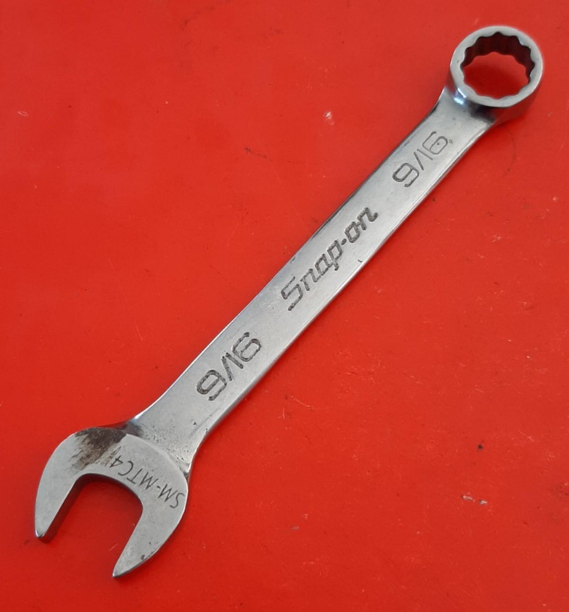Snap-on Tools OEX180B 9/16″ 12pt Point Short Combination Wrench USA ENGRAVED